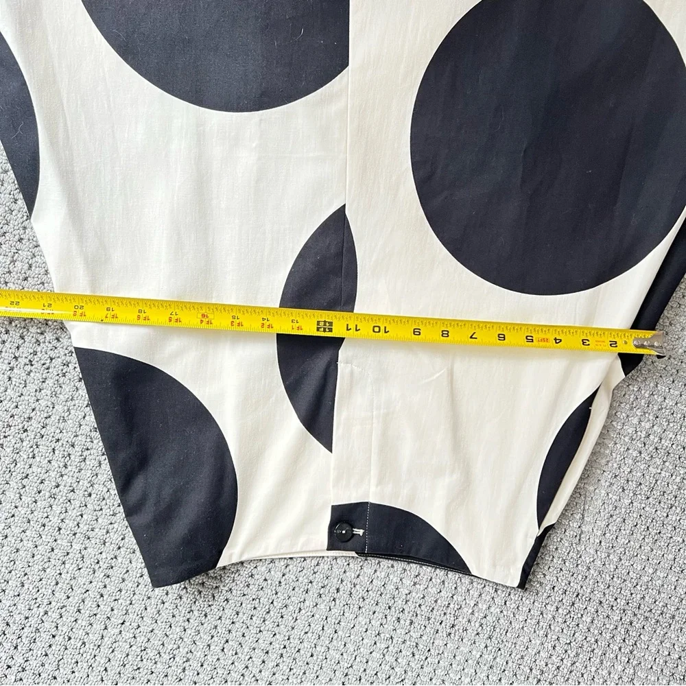 Zara Black and White Bold Dot Midi Skirt - Picture 7 of 9